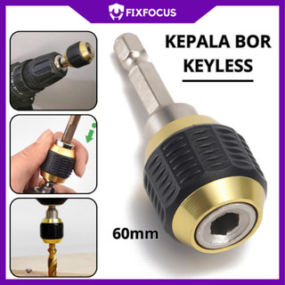 Adaptor Mata Bor Quick Change Chuck Heksagonal 50/60mm Keyless Drill Chuck Release Adapter FixFocus