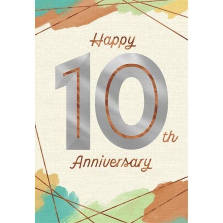 GREETING CARD - HALLMARK - GREETING CARD - HAPPY 10th ANNIVERSARY - การ์ด