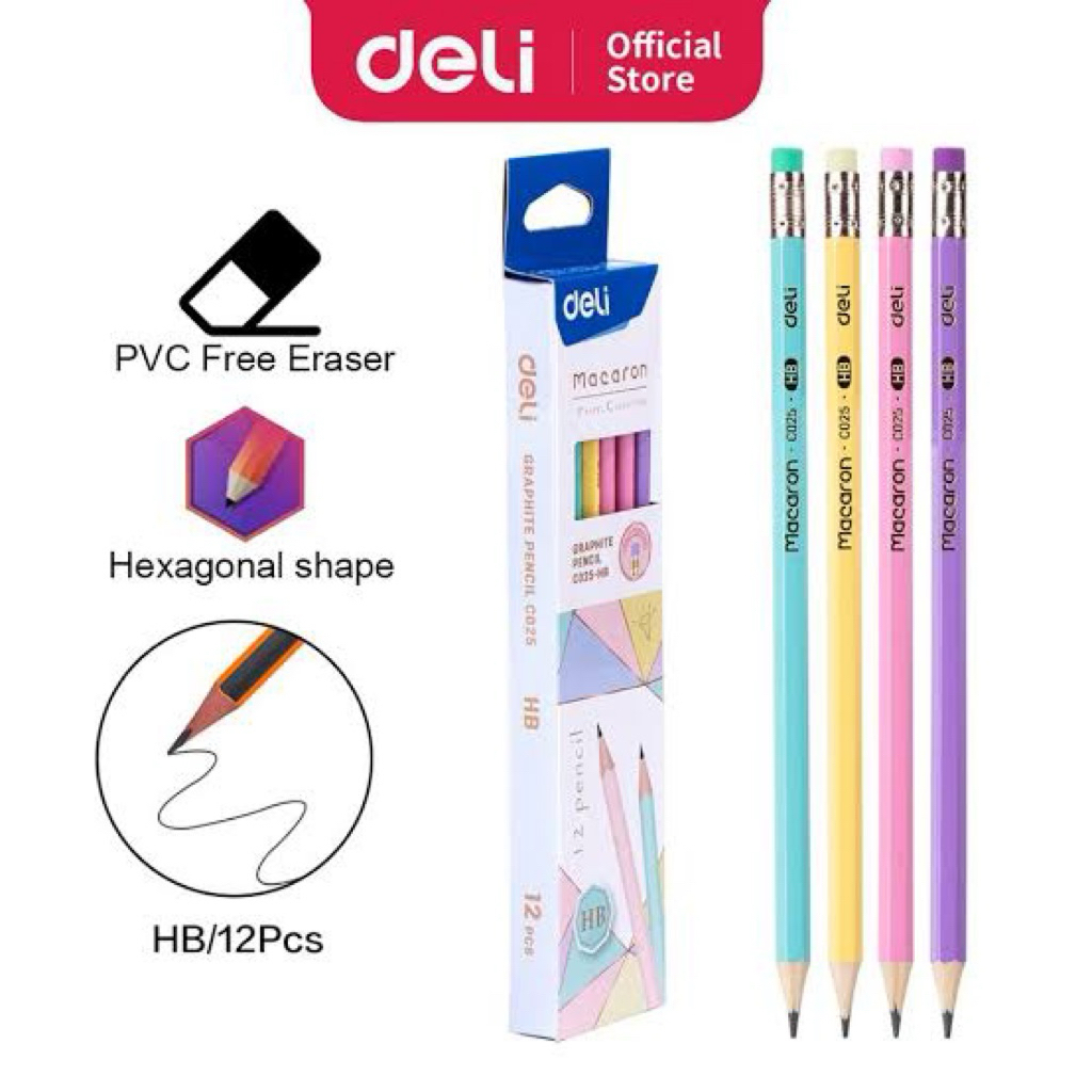 Miniso X Deli Macaron Pencil HB / HB Pencil เครื่องเขียน