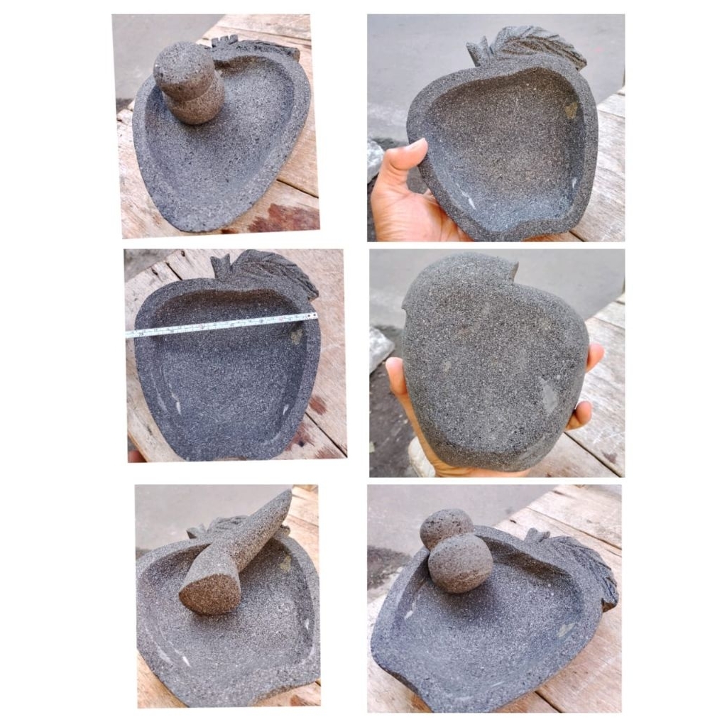 CHARACTER STONE MORTAR ขนาด 15 ซม. หนึ่งชุดกระเป๋า