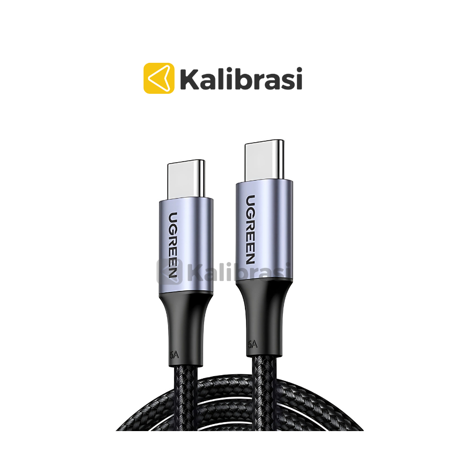 Ugreen - สายเคเบิลข้อมูล 70427 C To C Nylon 1M 100W ชาร์จเร็ว