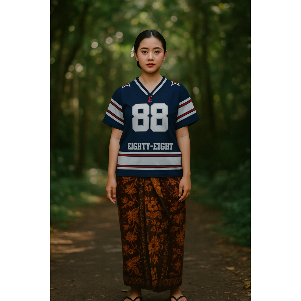 CAN CUSTOM NUMBER เสื้อรักบี้ขนาดใหญ่ Streetwear NFL Casual Retro SL- 88
