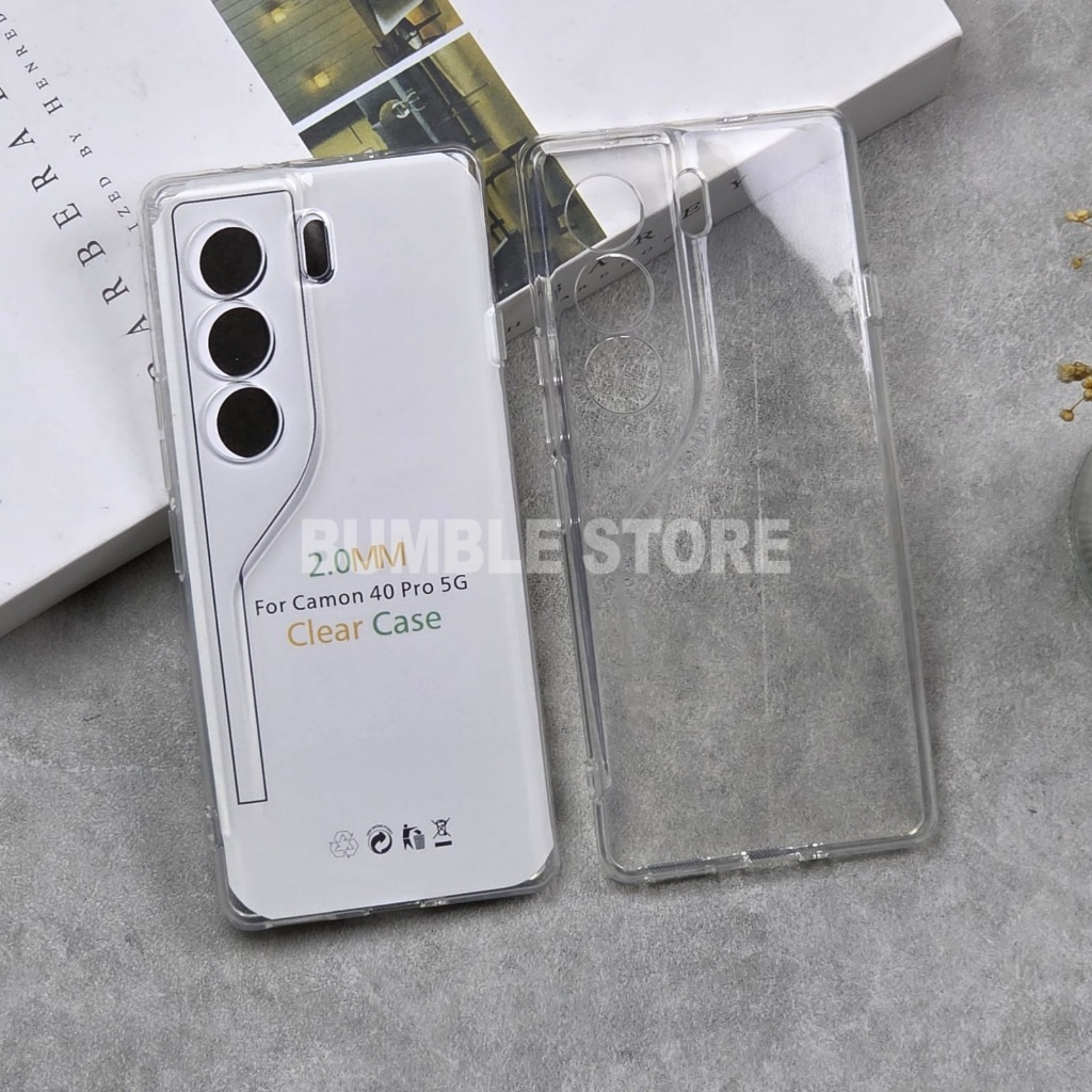 Bumble - Tecno Camon 40 Case Tecno Camon 40 Pro Softcase Clear Case Bening 2.0mm Case Tecno Camon 40