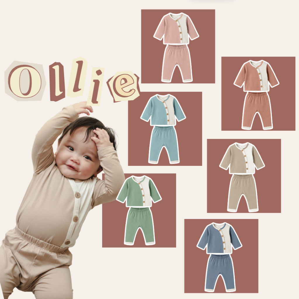 BELL & BO - OLLIE เสื้อผ้าเด็ก Unisex ทําจากไม้ไผ่พรีเมี่ยม 6-12 เดือน 1-2 ปี