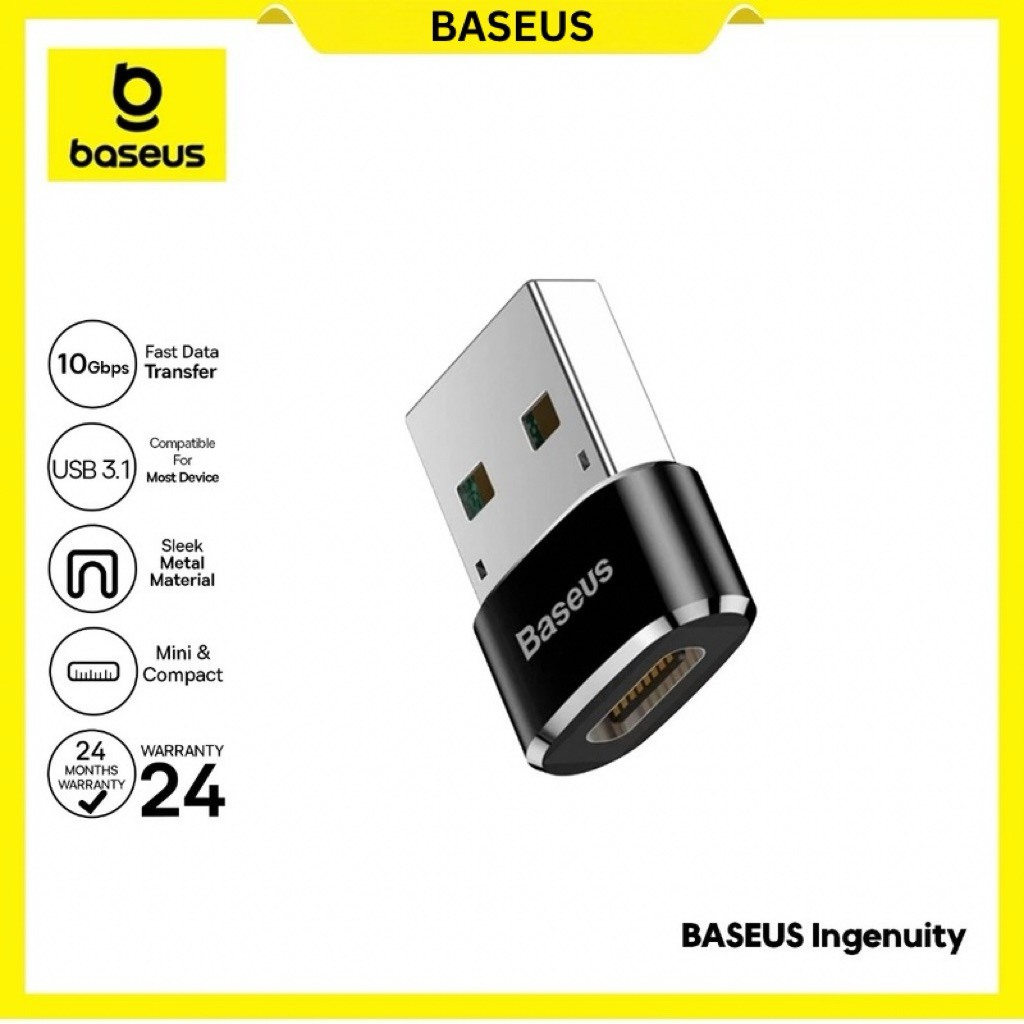 BASEUS OTG Mini Type-C Female to USB Male Adapter Converter Original