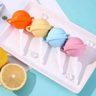 Cetakan es loli lolipop cetakan silikon food grade musim panas cetakan es krim buatan rumah/Cetakan baki es kulkas rumah tangga, bola es loli yang kreatif  jsayu