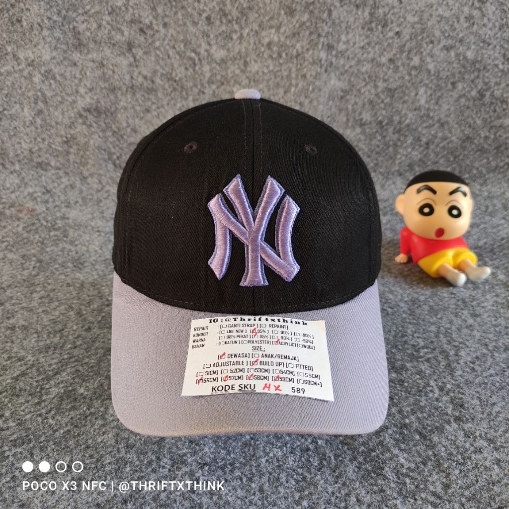 NEW YORK YANKEES MLB BUILD UP BISBOL CAP HAT SKU NX589