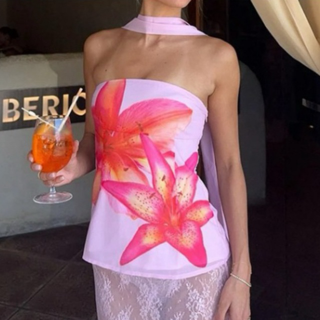 (PO 2 WEEKS) Marina Choker Tube Top - Choker Tube Top - Flower Top - Bali Top - Summer Top