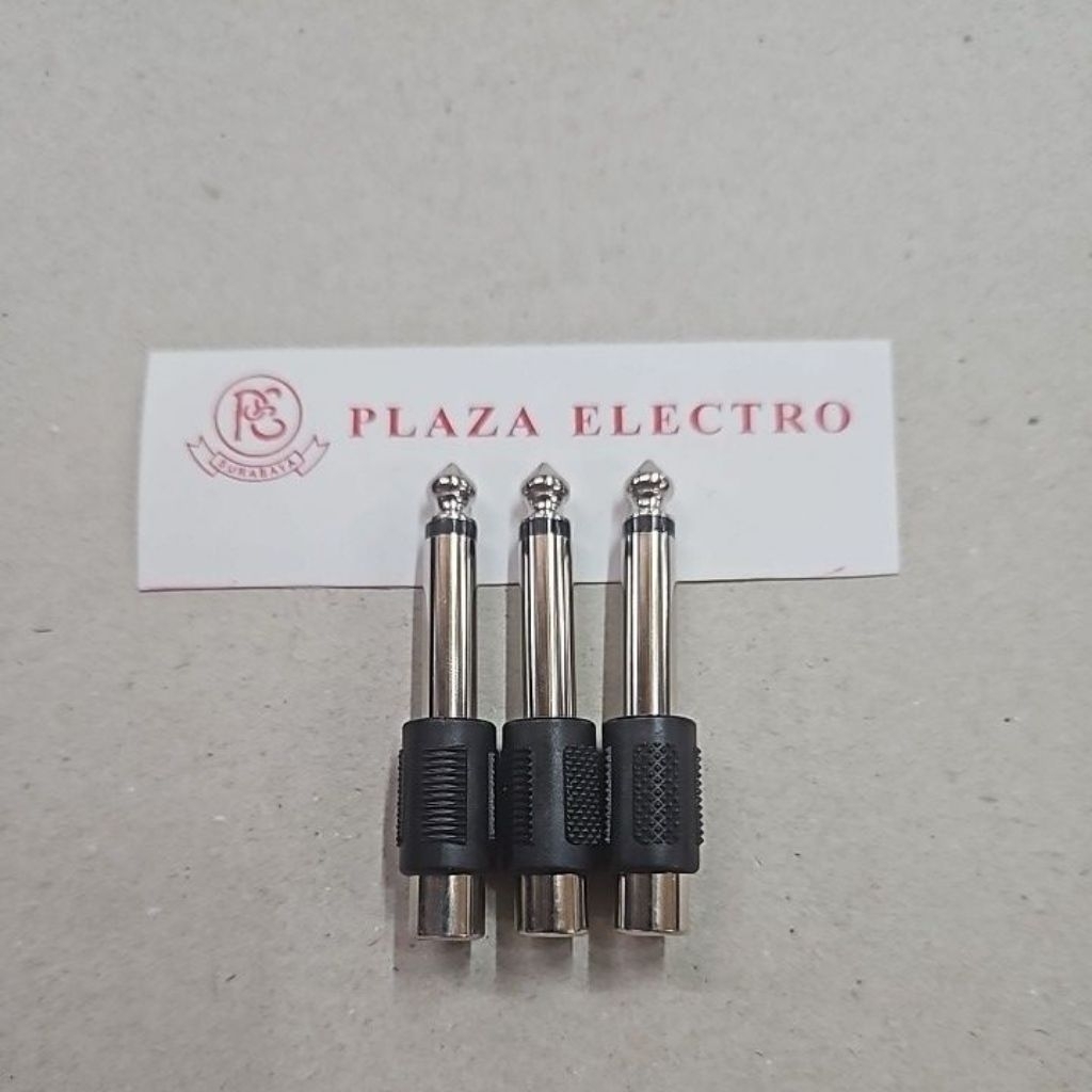 I RCA TO JEK AKAI ไมโครโฟนพลาสติก MONO CONNECTOR CONNECTOR เชื่อมต่อ RCA TO JACK AKAI PVC