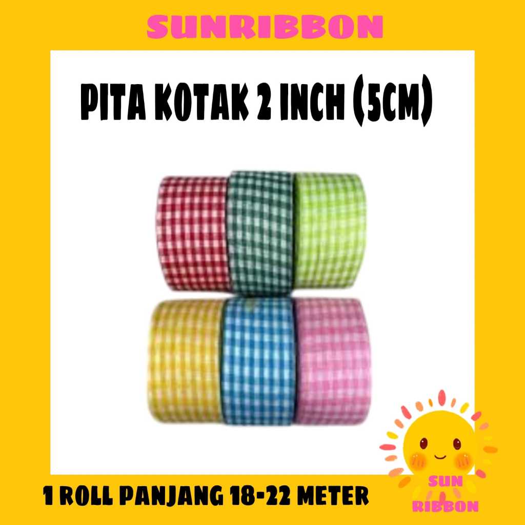 2 นิ้ว (5 ซม.) SQUARE RIBBON 20 YARDS (18 เมตร) LENGTH