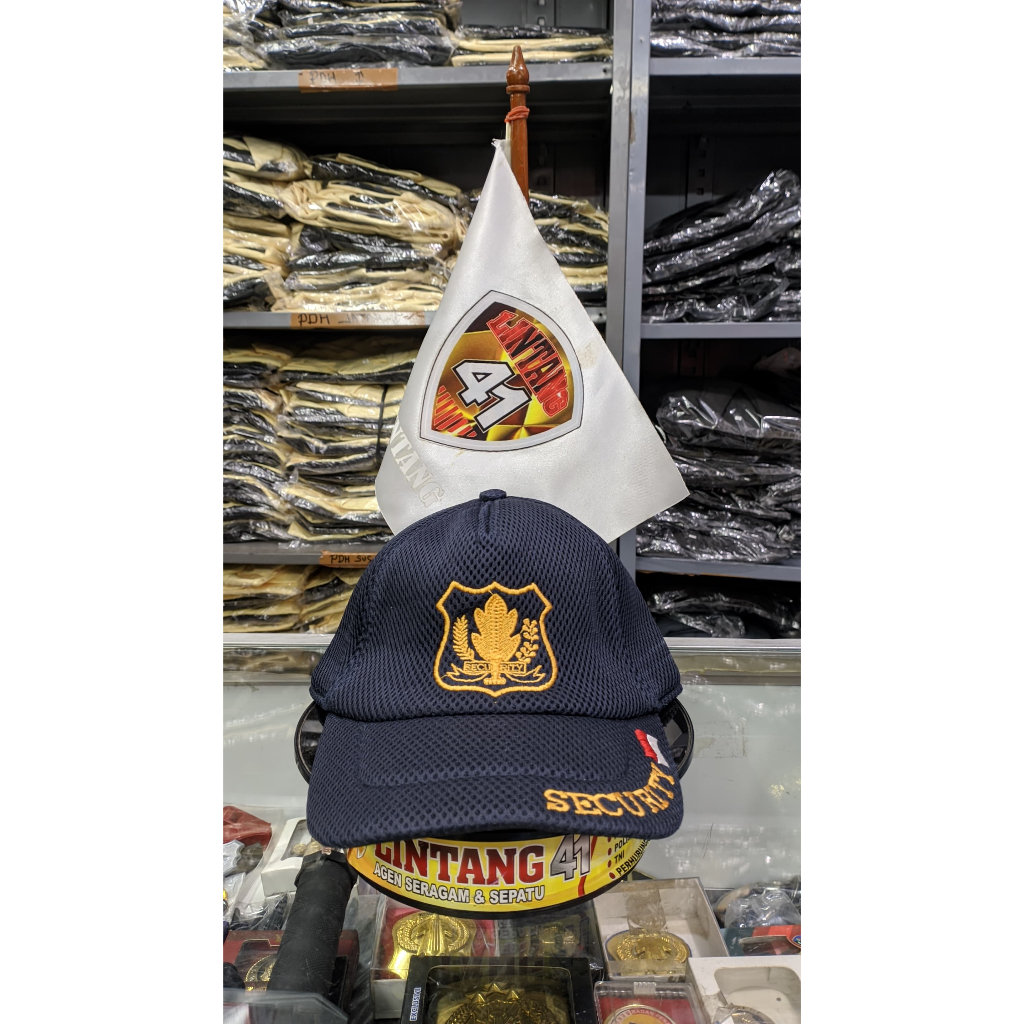 NAVY NET HAT SATPAM SECURITY PDL PDH ANGGOTA FLAG