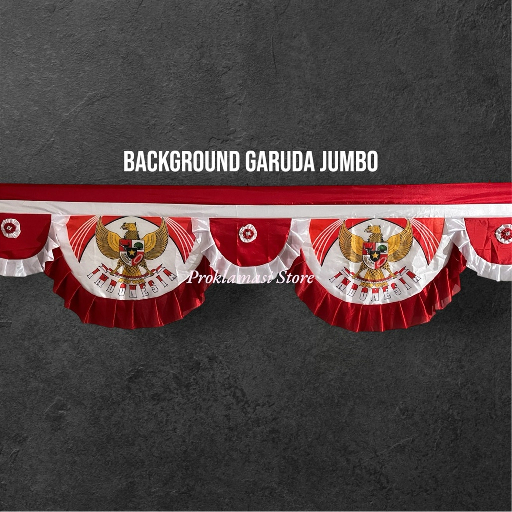 GARUDA BACKGROUND FLAG ทุกขนาด 10 WAVES และ 5 WAVES