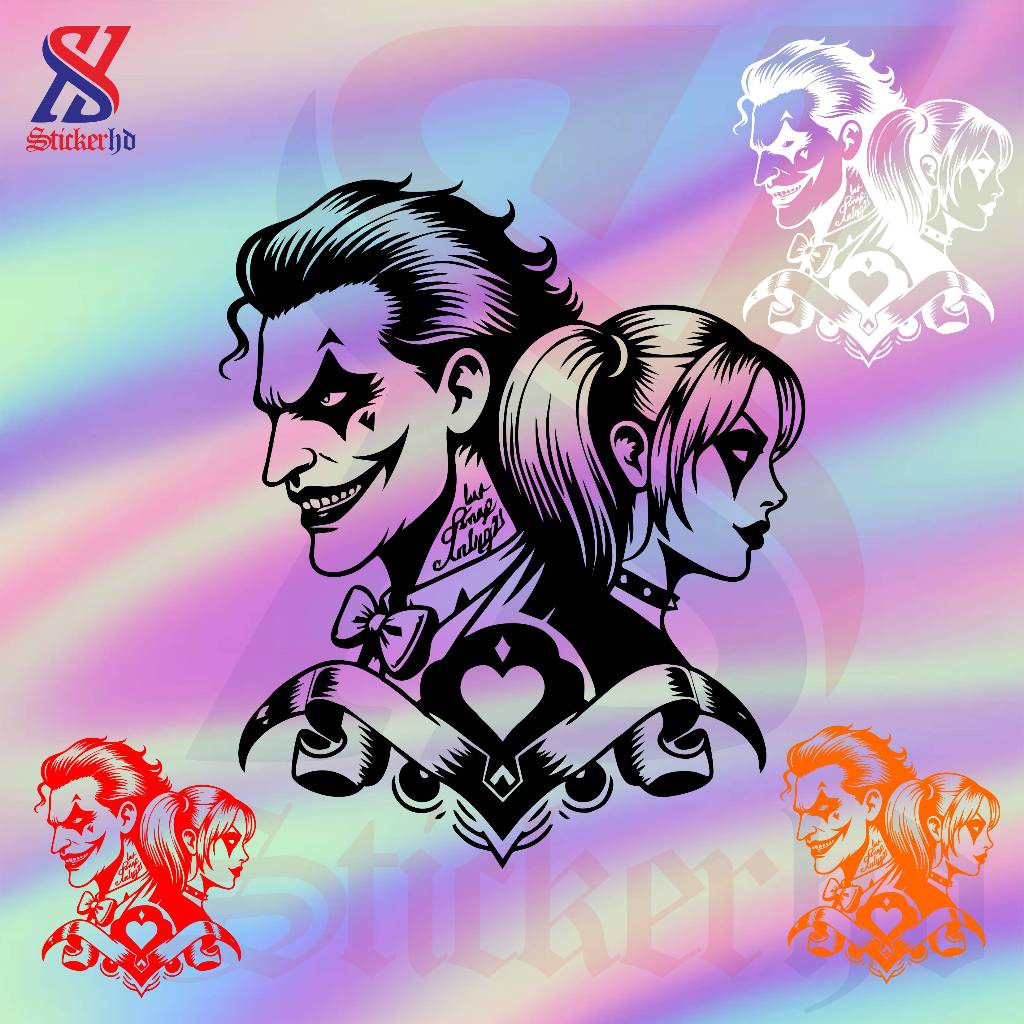 สติ๊กเกอร์ JOKER CUSTOM สําหรับหมวกกันน็อค, MOTORCYCLE, CARS, LAPTOP, HP