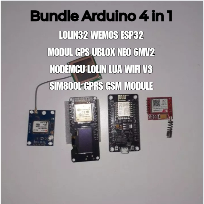 ชุด Arduino 4 in 1 | LOLIN32 WEMOS ESP32 | โมดูล GPS UBLOX NEO 6MV2 | NODEMCU LOLIN LUA WIFI V3 | โม