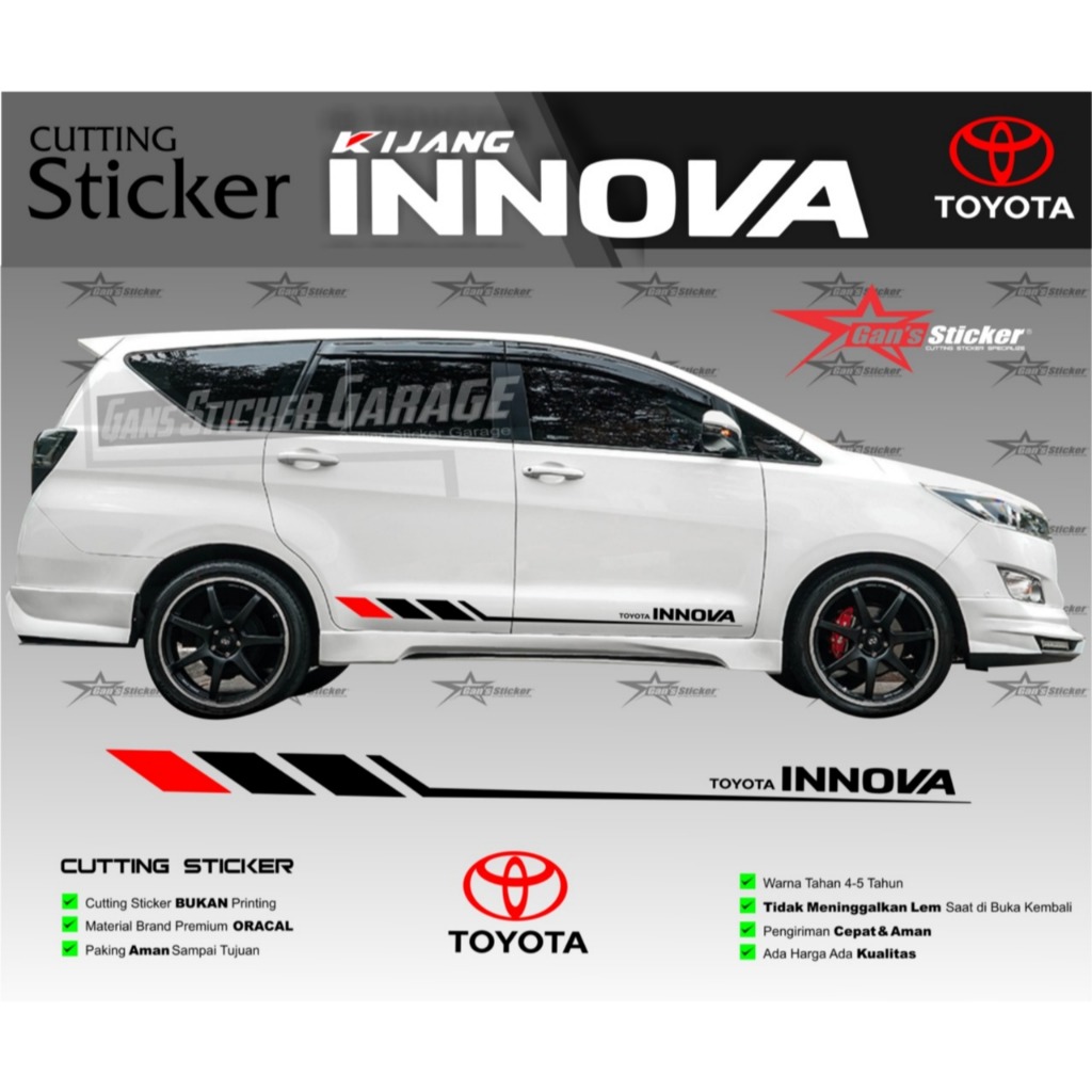 Toyota Kijang Innova Reborn Sticker Innova Reborn Cutting Sticker
