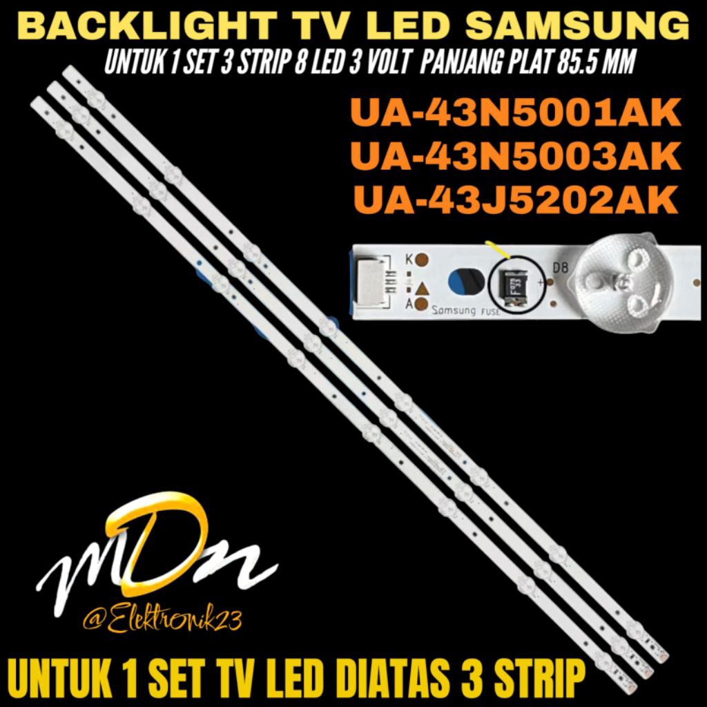 SAMSUNG 43 นิ้ว LED TV BACKLIGHT UA-43N5001AK- UA-43N5003AK- UA-43J5202AK SAMSUNG TV BACKLIGHT