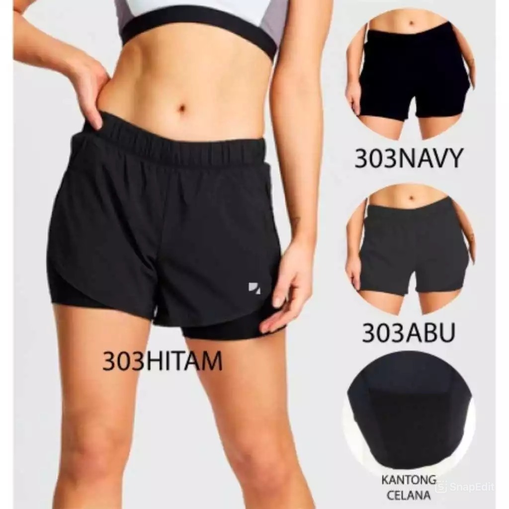 กางเกงวิ่งผู้หญิง SHORT FLEX 2in1 กางเกงยิม Zumba โยคะ Zumba กางเกงกีฬาผู้หญิง