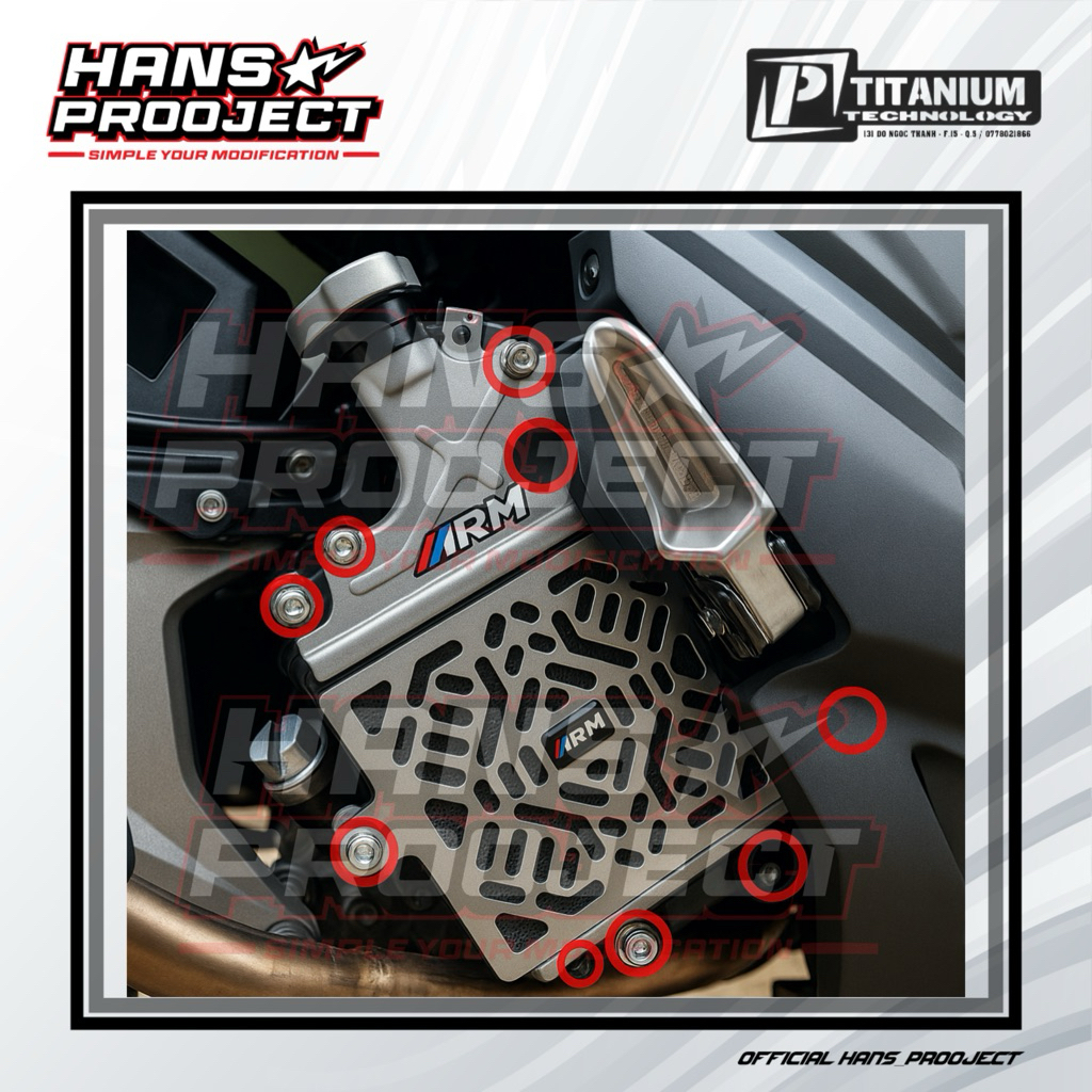 HENG สลักเกลียวสแตนเลส 2 คีย์สําหรับ vario 160 (9 สลักเกลียว)