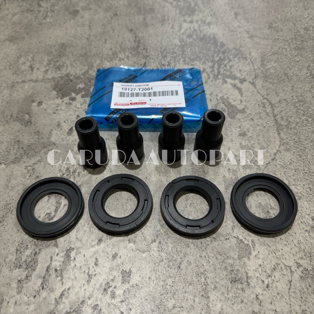 หัวเทียนซีลยางคอยล์ Yaris Hilux Altis Rush Terios Grand Max Luxio ชุด 4 ชิ้น 19127-T2001