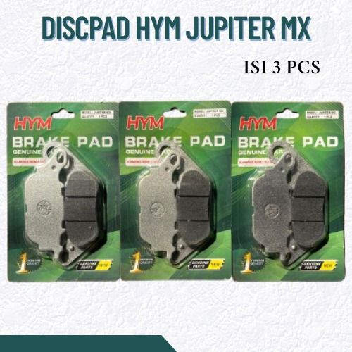 (PRICE PER 3 ชิ้น HYM) ผ้าเบรกหน้าจาน JUPITER MX VEGA XR R BYSON HYM QUALITY