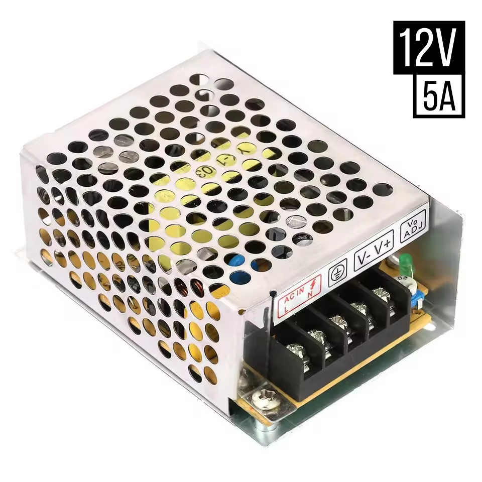 POWER SUPPLY NET ADAPTER SWITCHING กล่อง ADAPTER DC 12V 5A LED STRIP NEON LIGHT