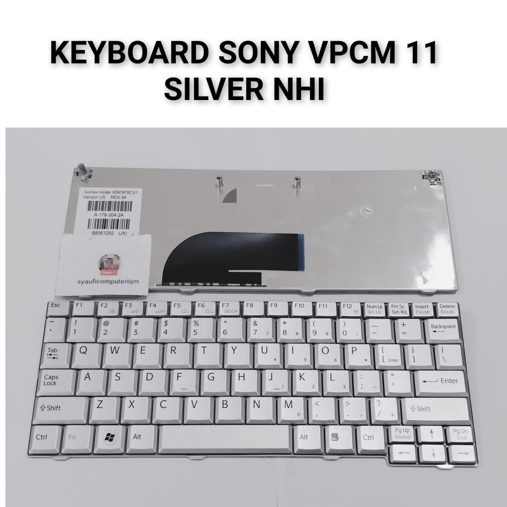 Sony Vaio Vpcm Vpc-M Vpcm11 Vpcm12 Vpcm13 Series คีย์บอร์ดสีขาว