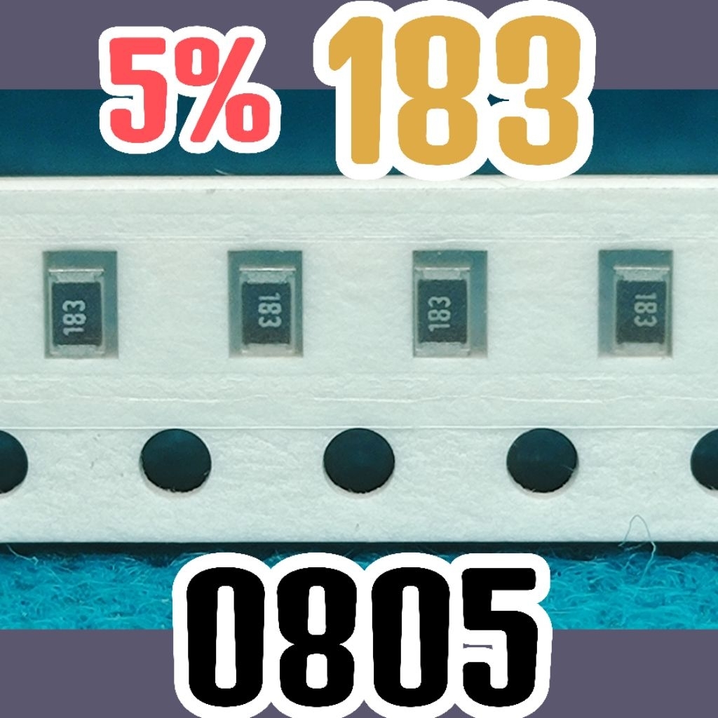 10 ชิ้น ตัวต้านทานชิป smd 183 5% ขนาด 2012 0805 18Kohm 18 Kohm 18K โอห์ม