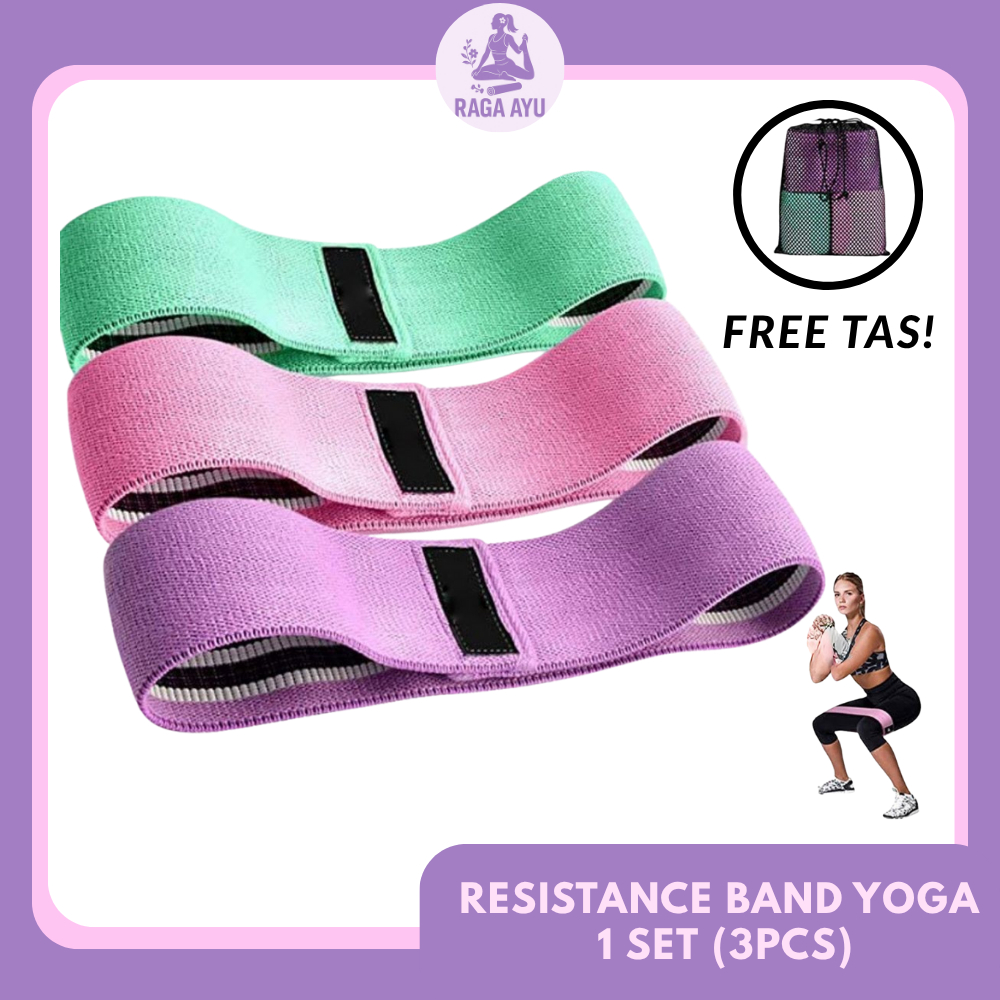 RA - Resistance Hip Band / Anti-Slip Hip Resistance Band / Squat Training Rubber PRICE 1 SET [ต่อเนื