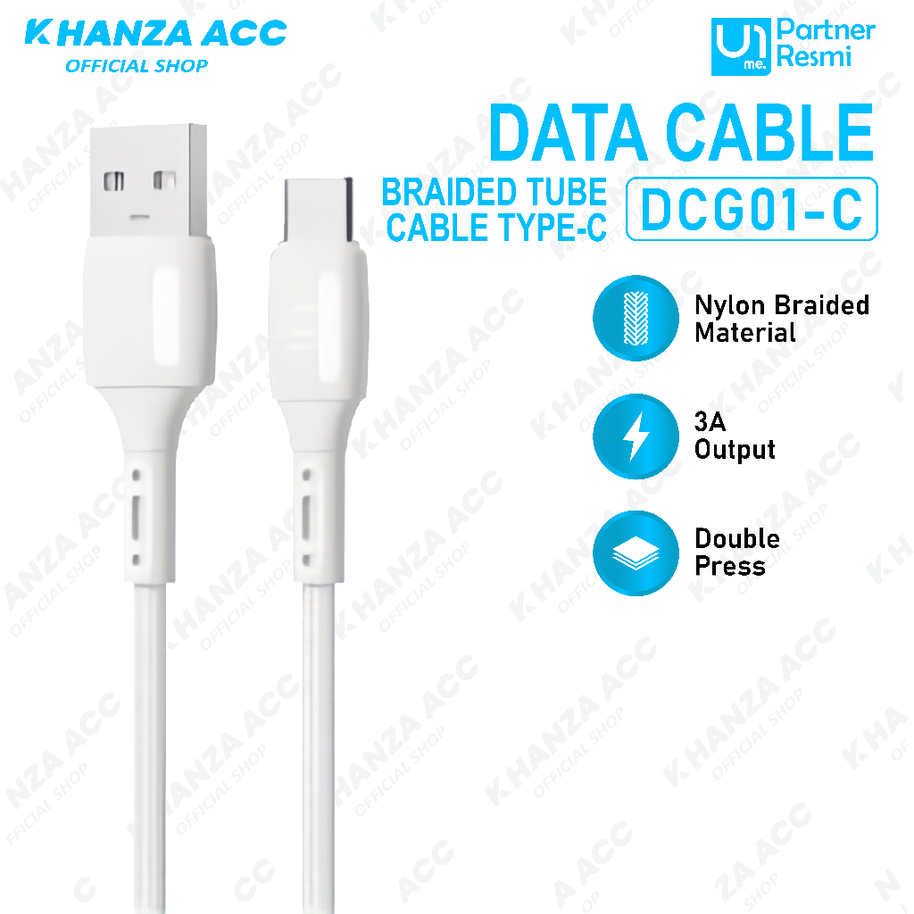 U1me DCG01-C 3A Braided Type C Fast Charging Data Cable (ขายปลีก 1 ชิ้น)