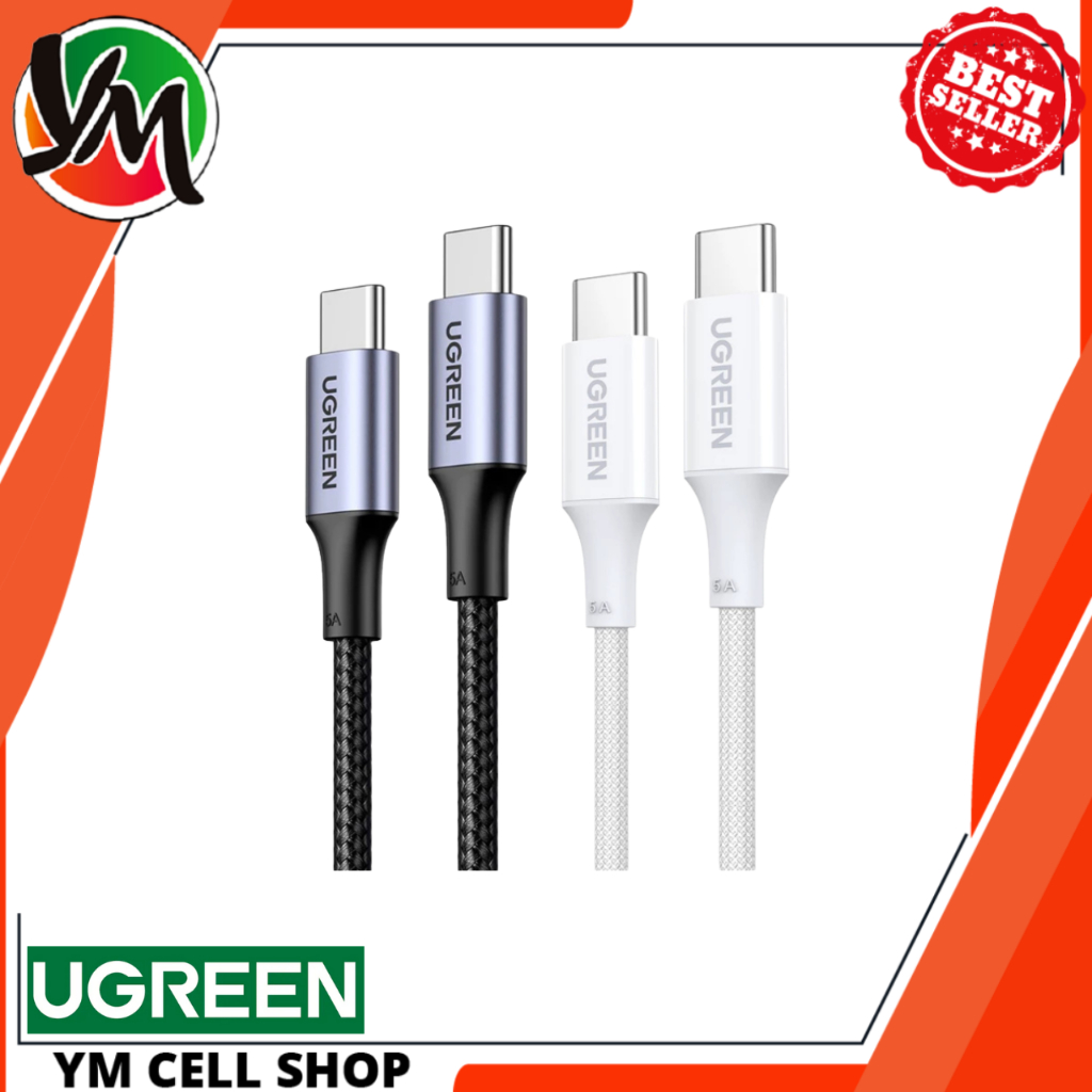 UGREEN 70427 TYPE C TO TYPE C UGREEN PD Type C to Type C Data Cable Fast Charging 3A 5A Max 100W
