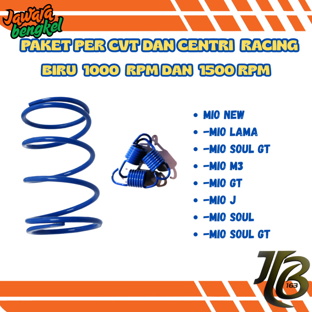 แพ็คเกจ CVT SPRING + CENTRI 1000RPM และ 15000 RPM สําหรับ IO SPORTY/SMILE MOTORCYCLES - MIO J-MIO GT