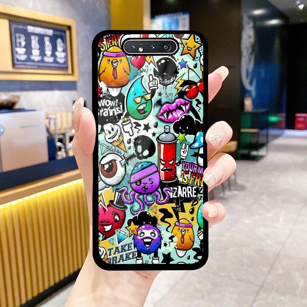 เคส HP Samsung A80 Last Motif Shiny Case - New Glossy Samsung A80 Phone Case [GRAFITY MOTIF] - AGM s