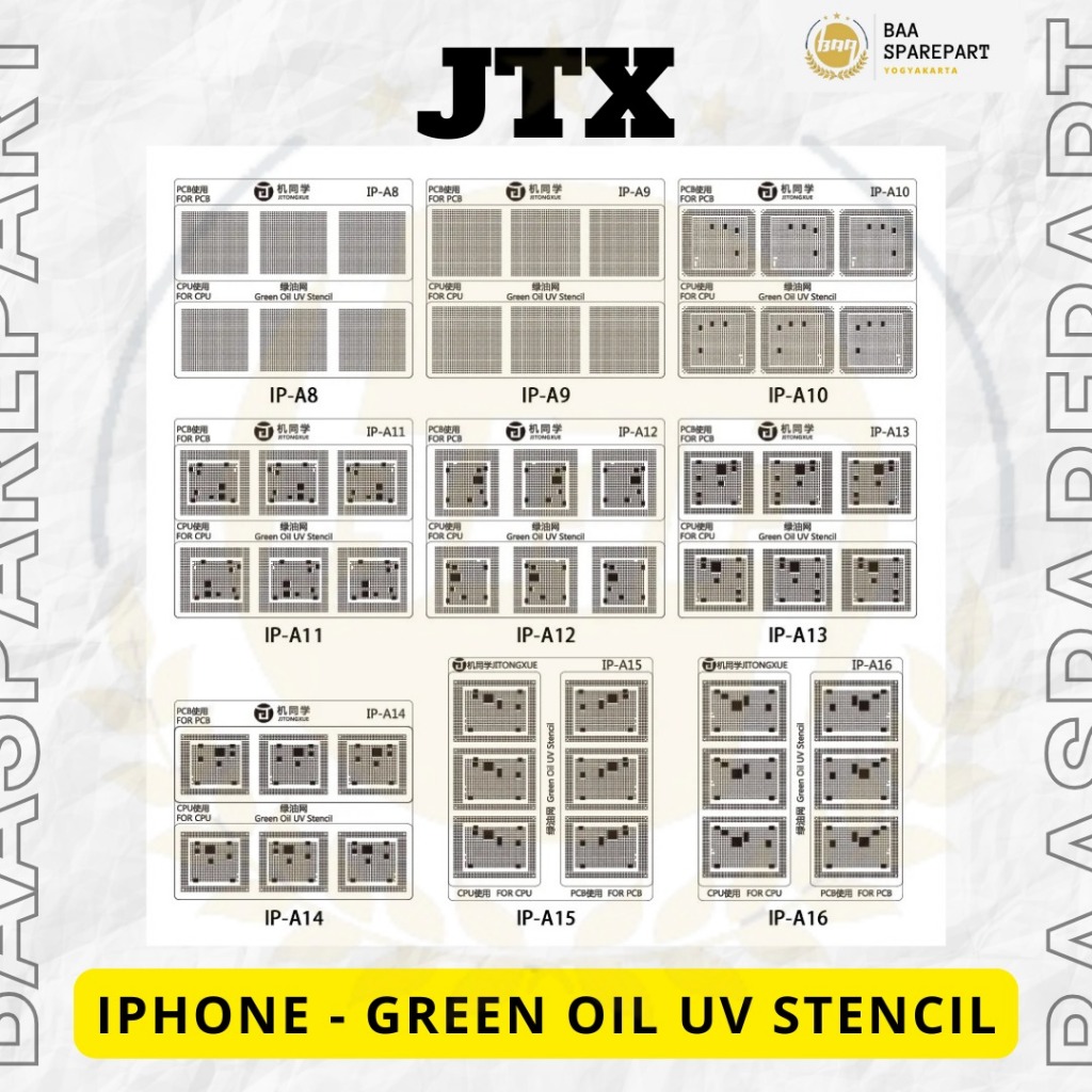 JTX GREEN OIL UV STENCIL
