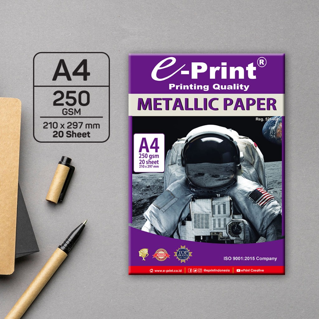 กระดาษภาพถ่าย E-Print Metallic A4 250 แกรม