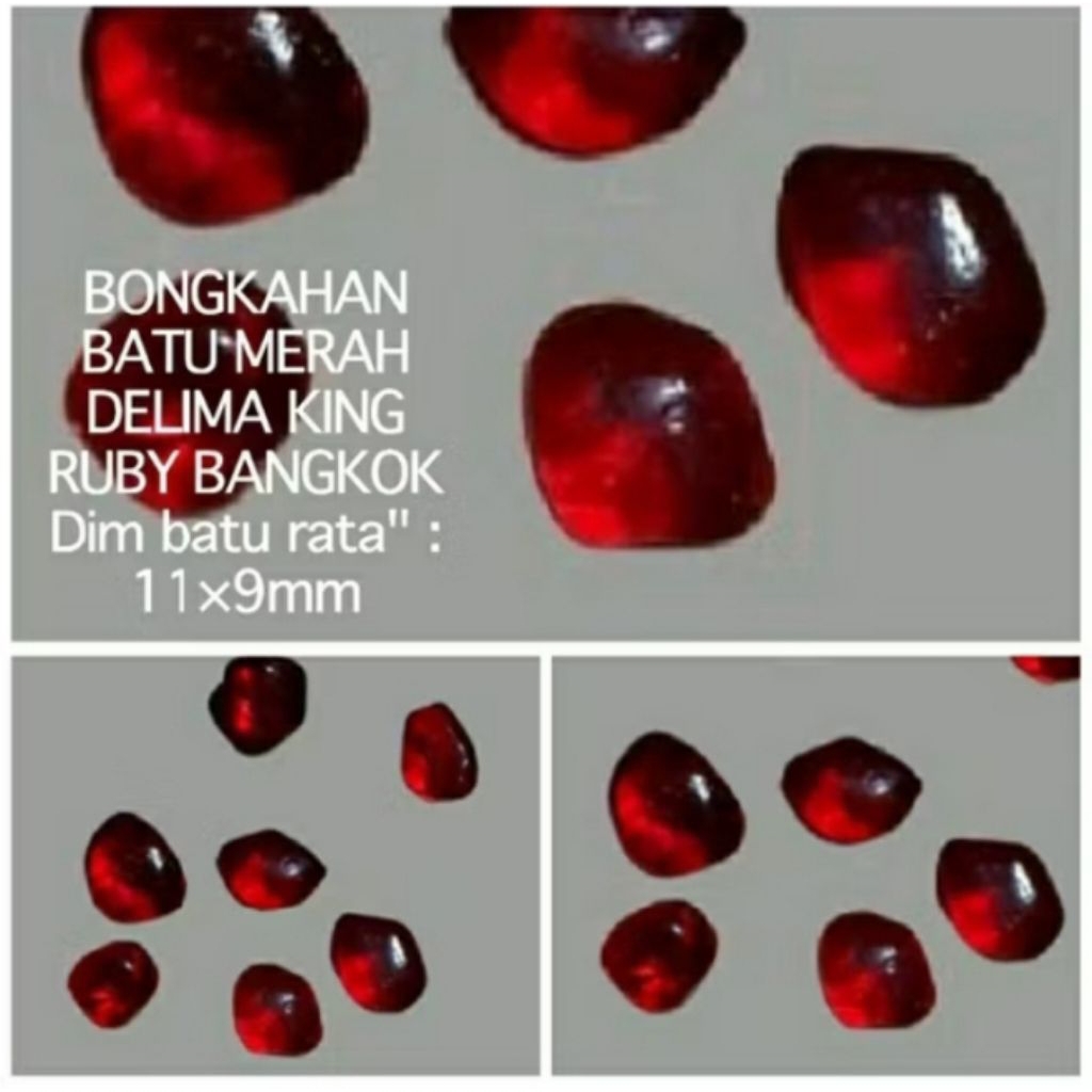 MERAH King Ruby Bangkok Siamese Garnet Stone Chunks