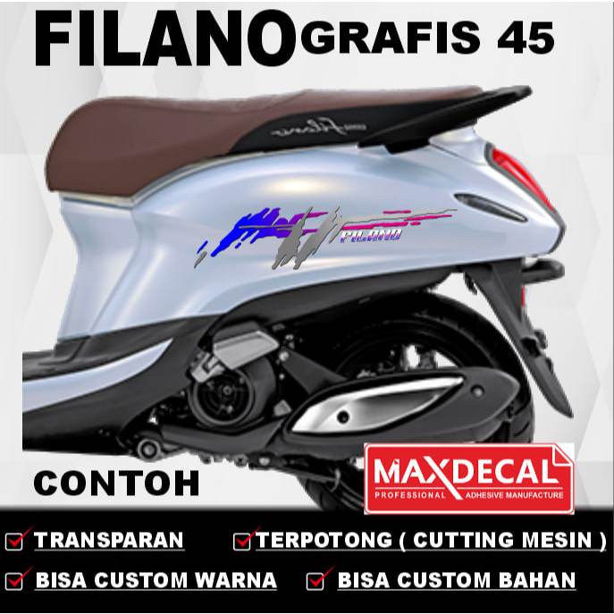 สติ๊กเกอร์ FILANO / Filano Striping / สติ๊กเกอร์รูปลอกใส FILANO Filano fi กราฟิก 45