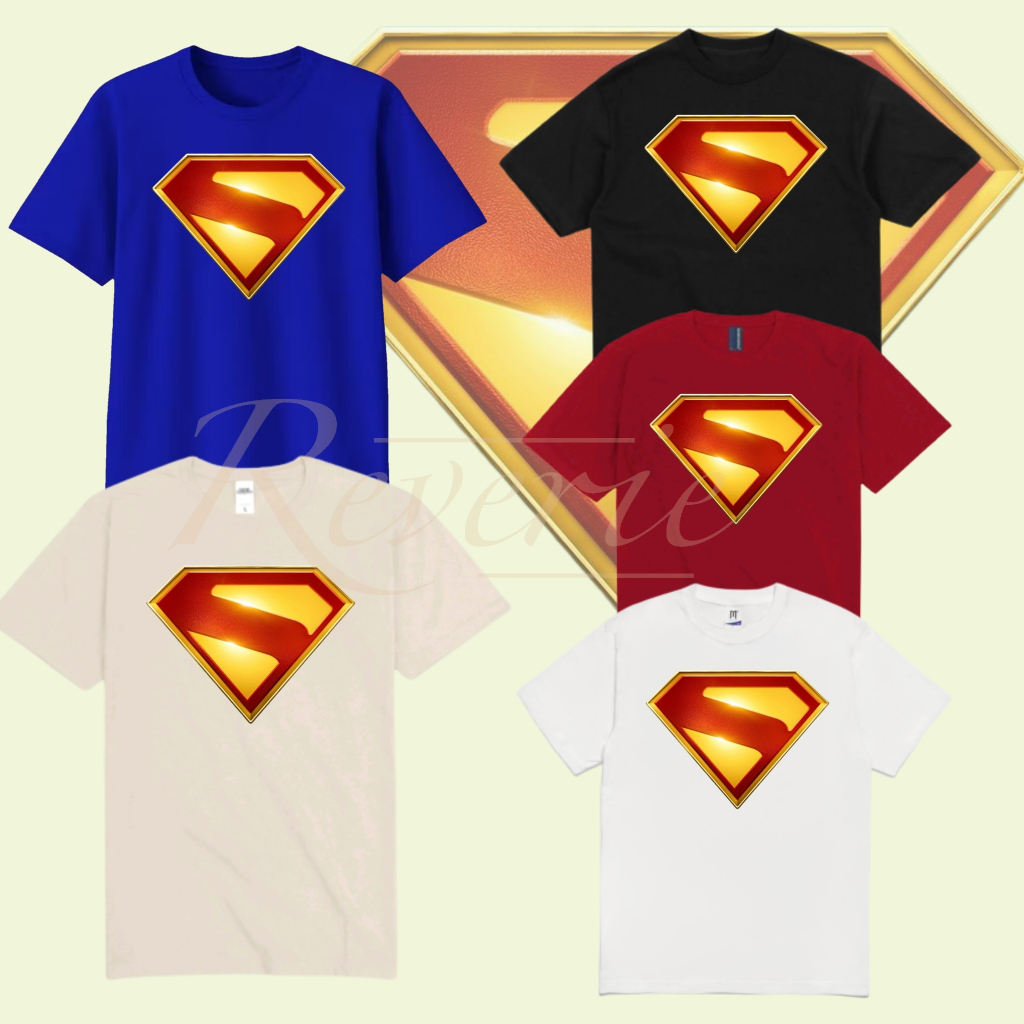 SUPERMAN MOVIE TSHIRT โลโก้ SUPER MAN COUPLE ADULT FAMILY OUTFIT