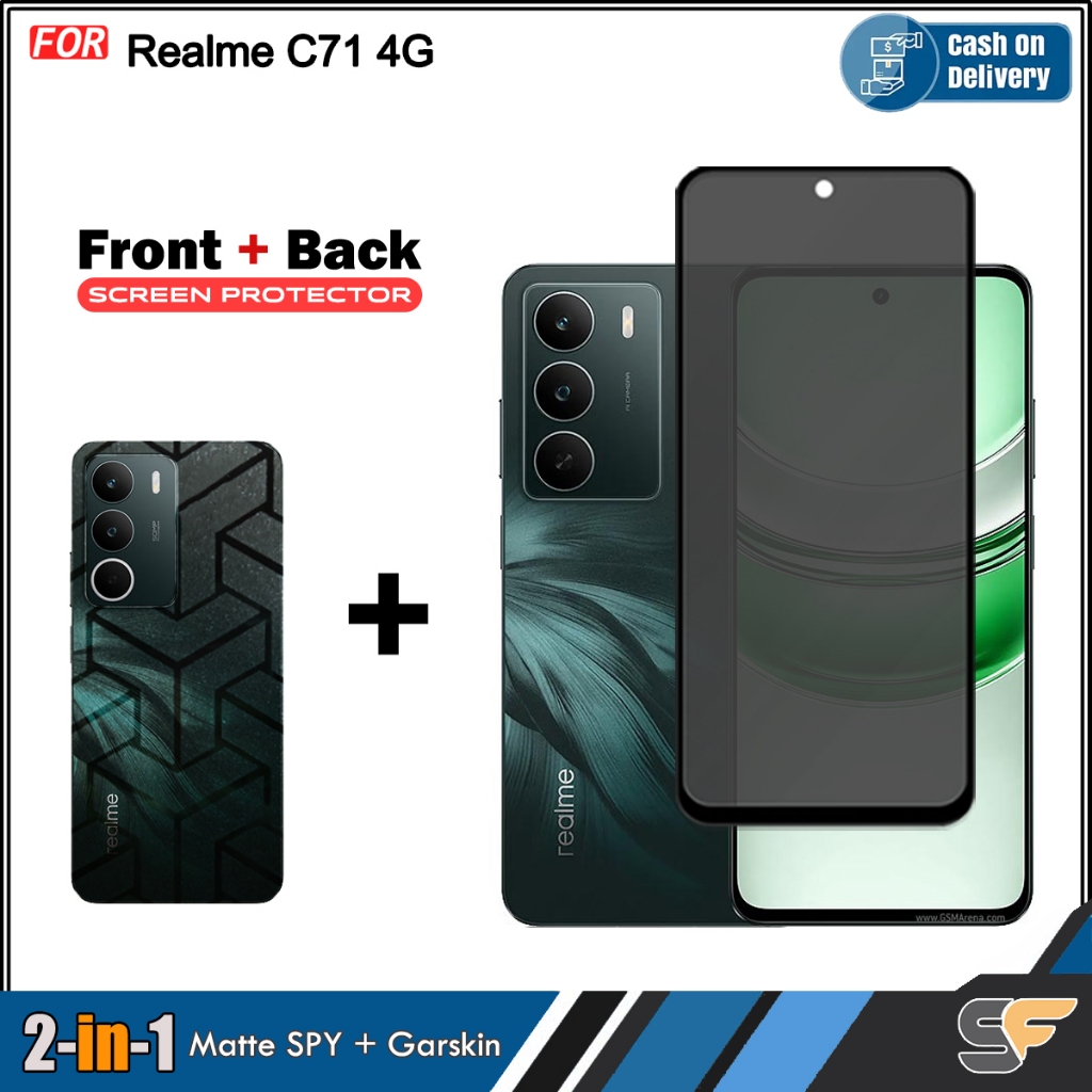 2in1 Ceramic Matte Spy และ Garskin Realme C73 Realme C71 4G Realme C75x Realme C75