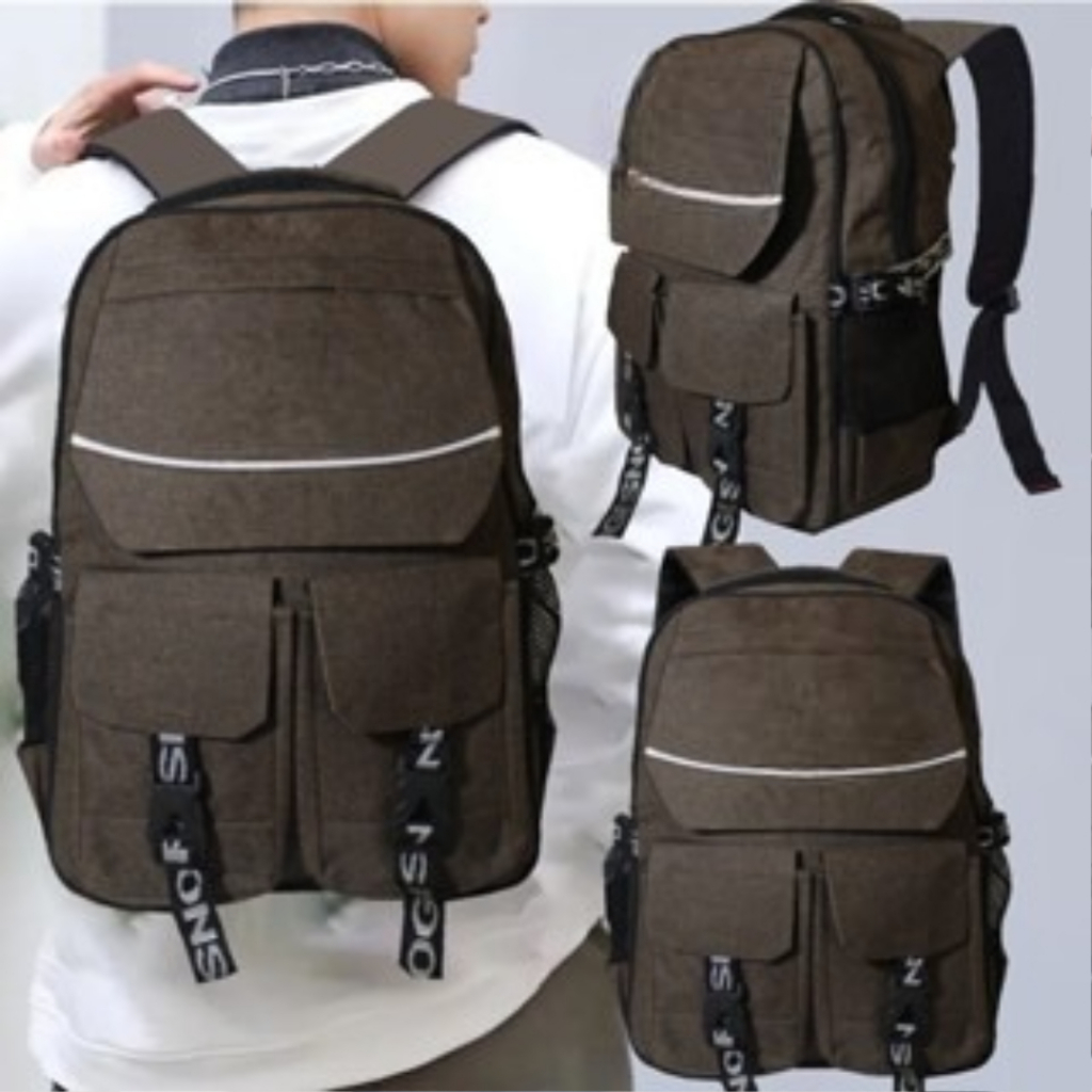 HIGH SCHOOL CHILDRENS BACKPACK PLAIN GREY HIGH SCHOOL BACKPACK