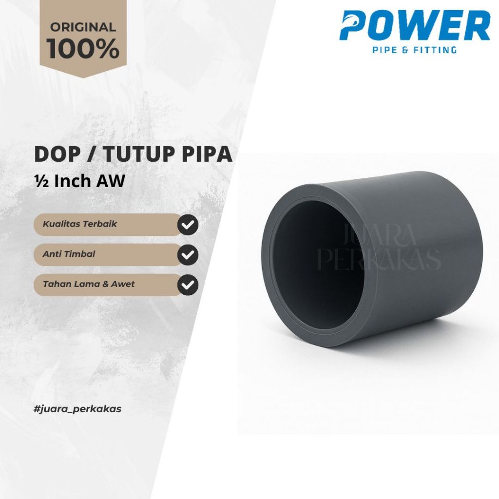 AW 1/2" Cap Dof Pipe Cap AW 1/2 นิ้ว PVC Fitting