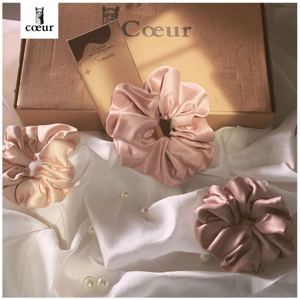 Coeur_Medium Satin Scrunchie