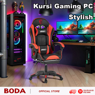 BODA Kursi Gaming Ergonomis Kursi Kantor PC Komputer Reclining Adjustable Sandaran Tinggi Premium Nyaman Gaming Chair