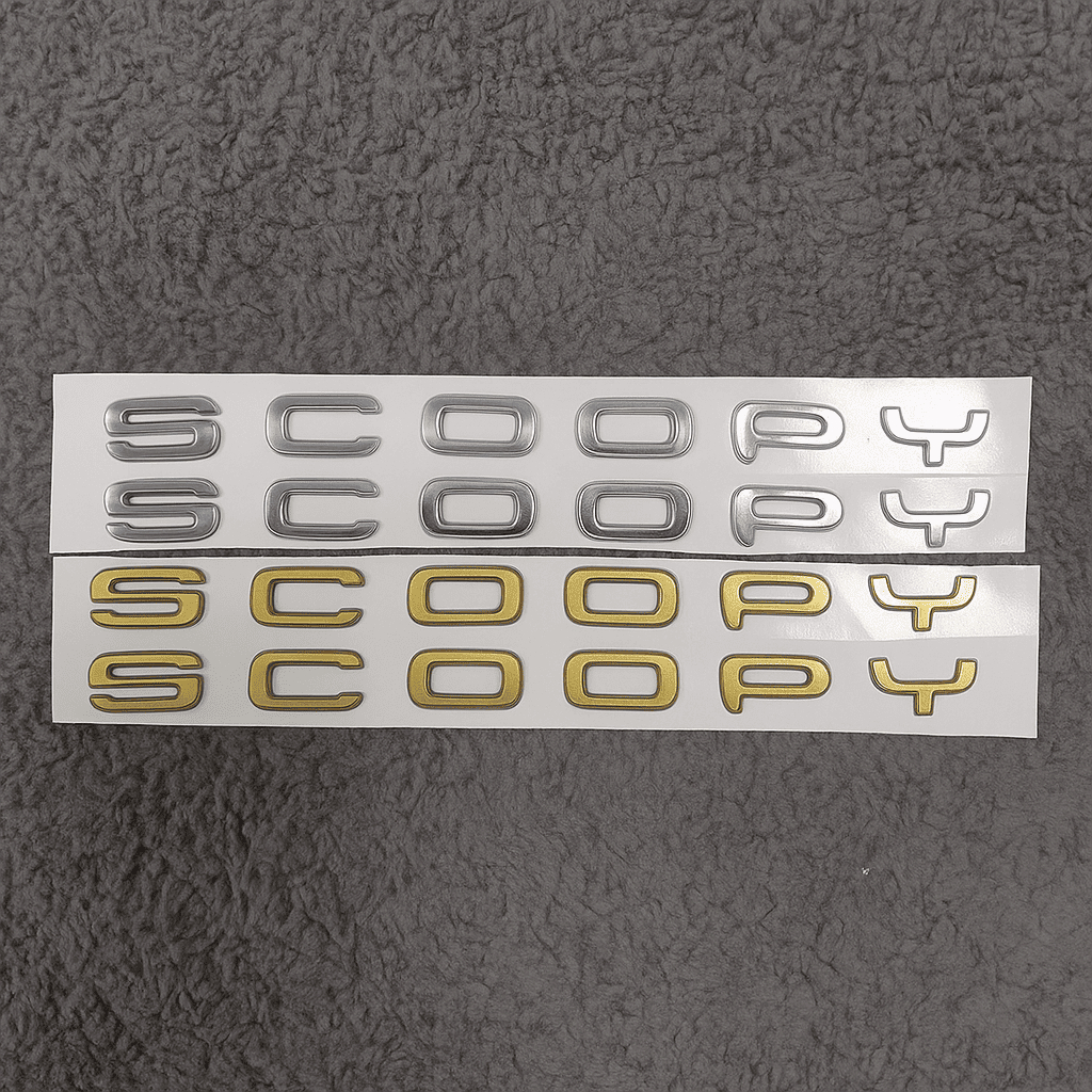 Scoopy New 2021-2025 Thailand Emblem ] Original Silver Gold 3D ] OTM2