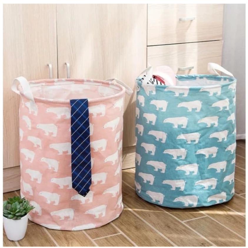 LAUNDRY BASKET - FOLDABLE DIRTY CLOTHES BASKET - LAUNDRY BAG CANVAS