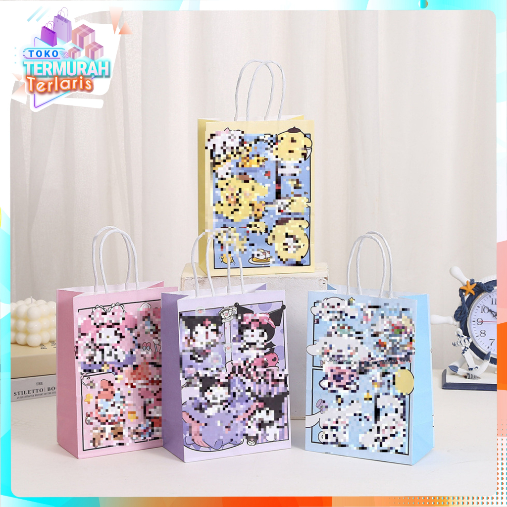 TTT Paper Bag Happy birthday Paper Bag Animation Goodie Bag Childrens Snack Gift Hampers Bag Gift Cu