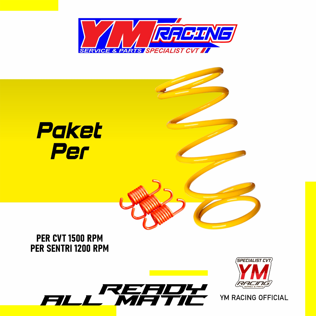 CVT 1500 RPM SPRING PACKAGE PLUS 1200 RPM CENTRI SPRING สําหรับรถจักรยานยนต์อัตโนมัติทั้งหมด / 1500 