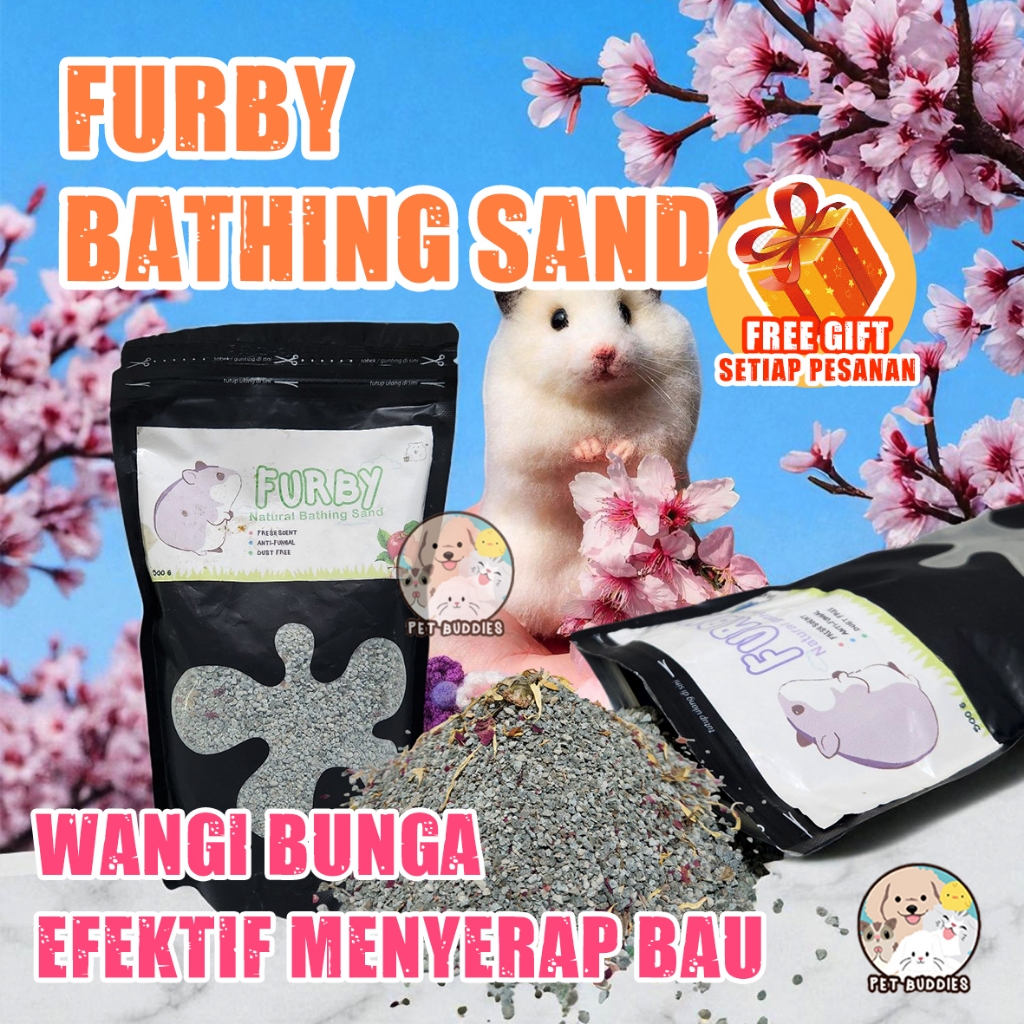 Furby With Flower 500g Hamster Zeolite Sand/Dust Free Hamster Bath Sand