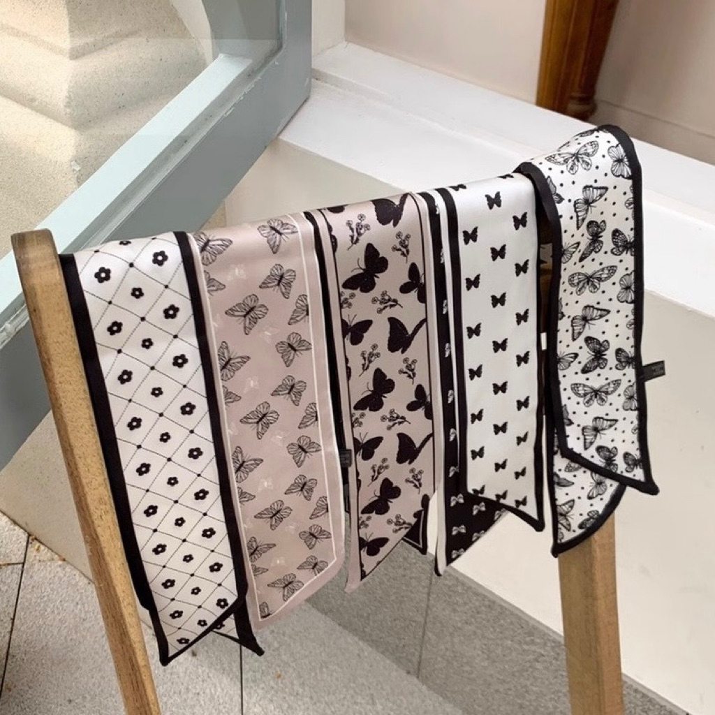 Pinky Row - Series 3.0 Premium Scarf series - Womens Satin Bandana - Womens Scarf - Womens Satin Hea