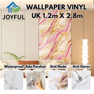 Wallpaper Vinyl Marble Roll Tebal 2.5 mm (120cm x 2.8 Meter) - High Quality