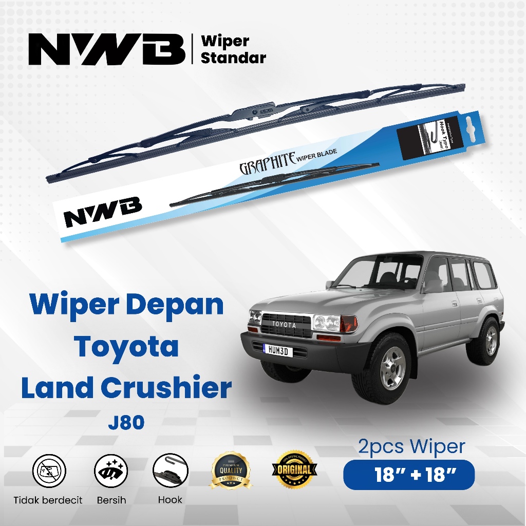 ที่ปัดน้ําฝนรถยนต์ Toyota Land Cruisher J80 Standard (NNB WPS 18" & 18")